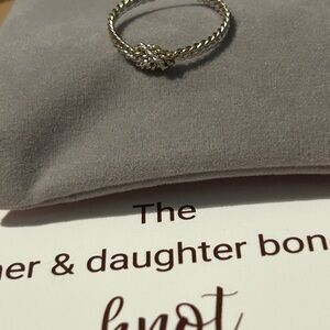 Mother Daughter bond Silver Knot Ring Gift